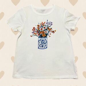 Old-navy Women's White T-shirt Floral Print